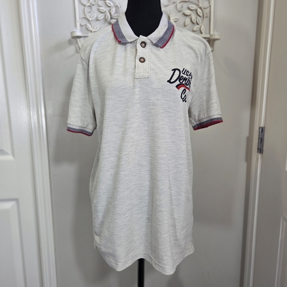 ⭐️.US. Polo Assn. Mens Gray Polo Shirt Size L - Picture 1 of 5